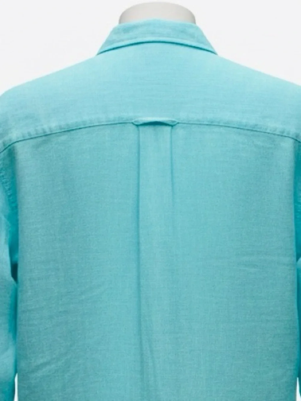 Talbots Linen Cross Dyed Modern Boxy-fit Long Sleeve Button Down Shirt - Picture 5 of 7